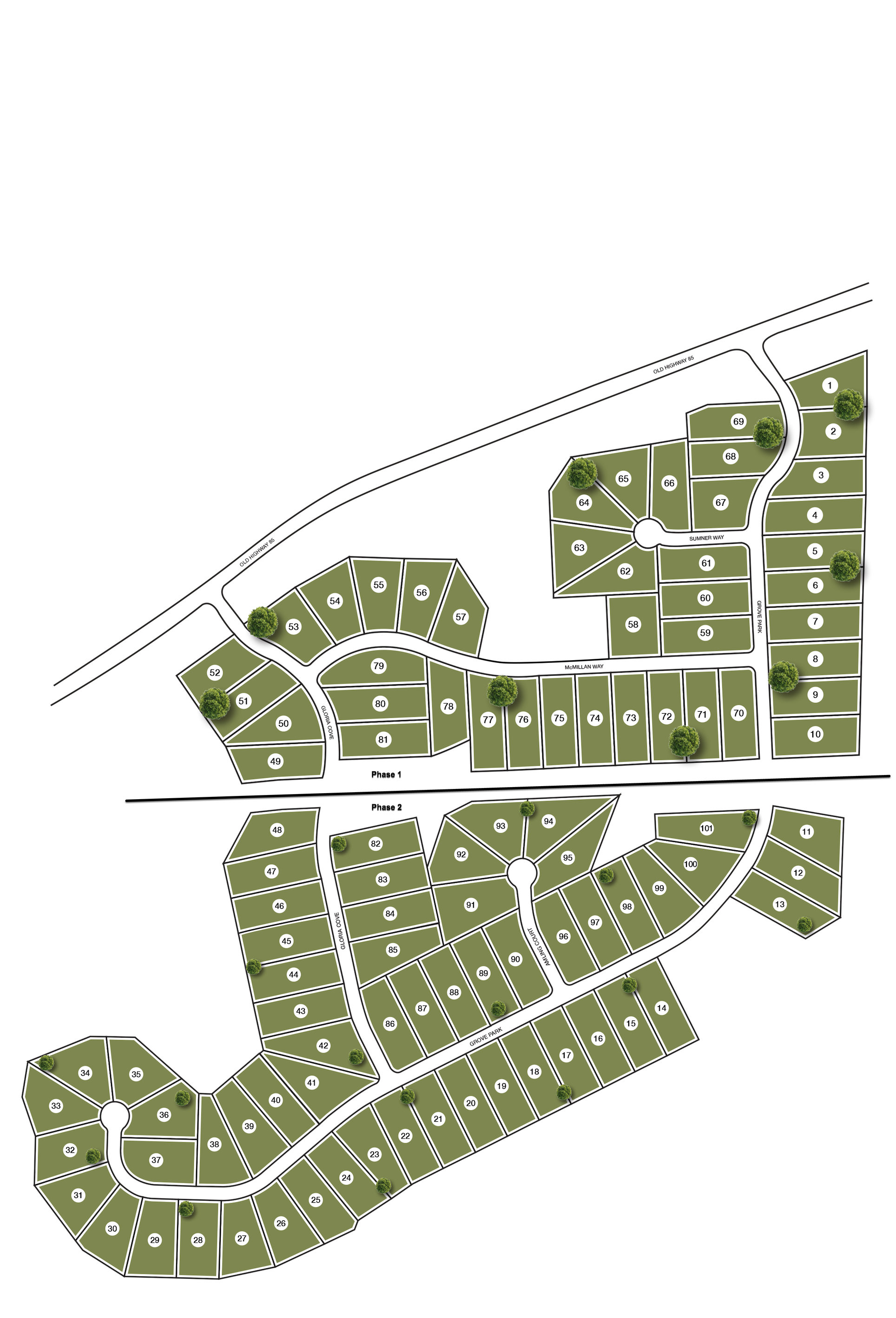 Grove Park Site Map