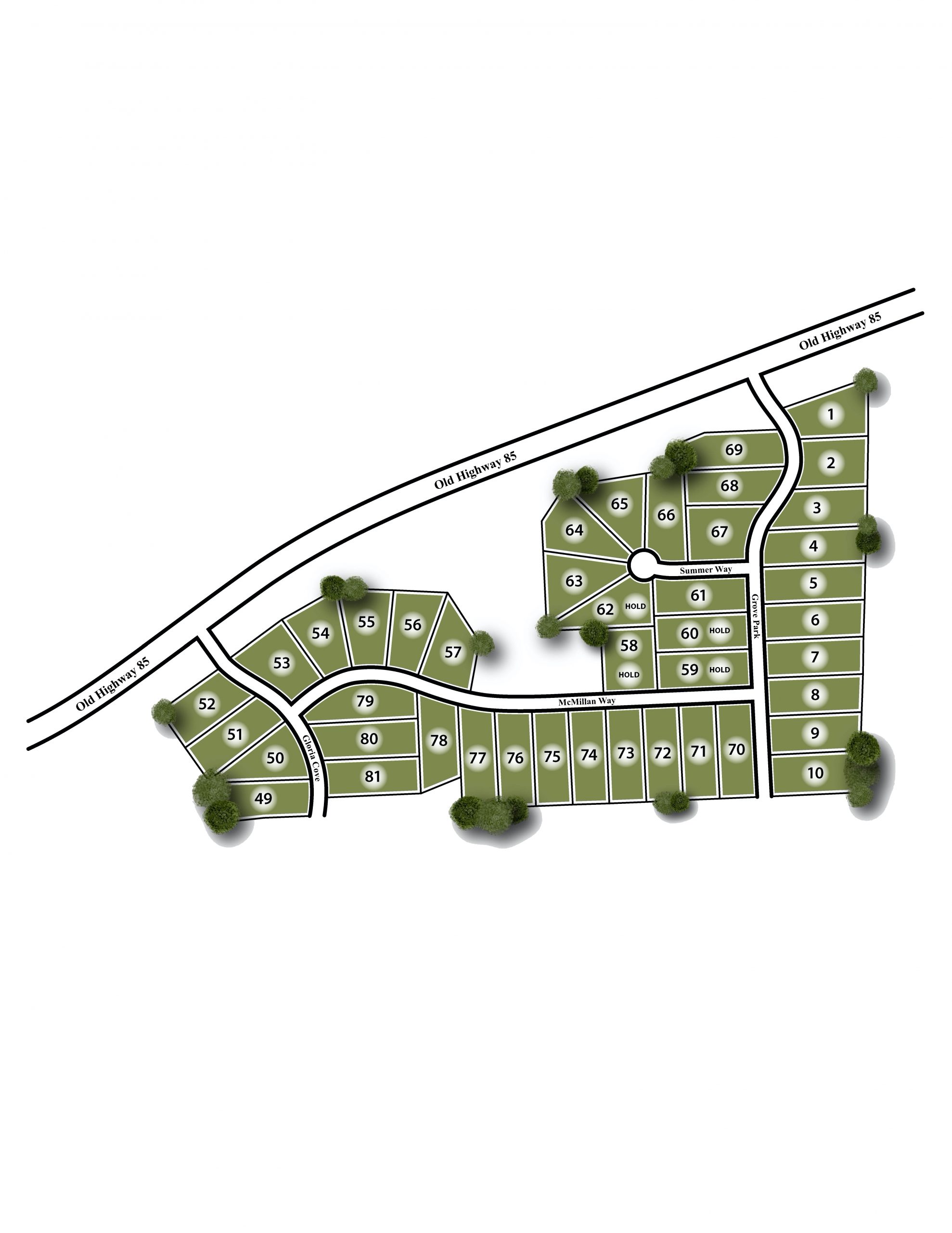 Grove Park Site Map