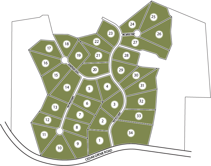 Estates at Cedar Grove Site Map