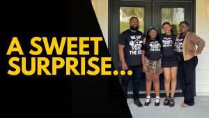 Family surprises daughters with a new home built by Jeff Lindsey Communities in Newnan, GA.