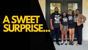 Family surprises daughters with new home in Newnan, Georgia built by Jeff Lindsey Communities.